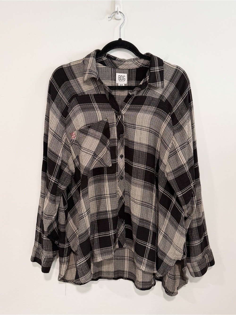 BDG Urban Outfitters Boyfriend Flannel Shirt Relaxed Oversized Plaid Medium